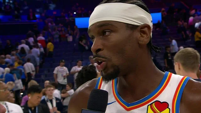 SGA fighting back tears in the post game interview after Jalen Williams' gruesome leg injury