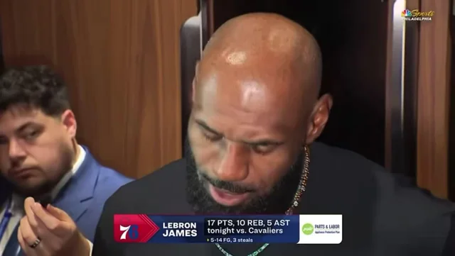 LeBron James responds to the president taking shots at him with a one-liner: “Slow news day at the office, you know.”